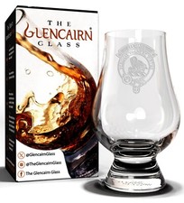 CLAN STEWART ETCHED SCOTCH MALT WHISKY GLENCA...