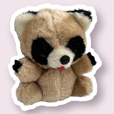 Vintage Russ Berrie Co RACCOON Plush 233 8201 5.5" TALL