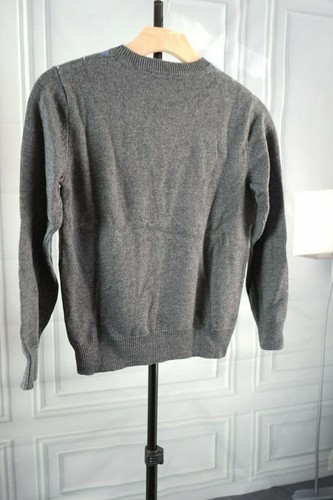 New GAP Argyle Boy Pull over V neck Sweater Gray Blue Sz M 8 - Picture 3 of 3