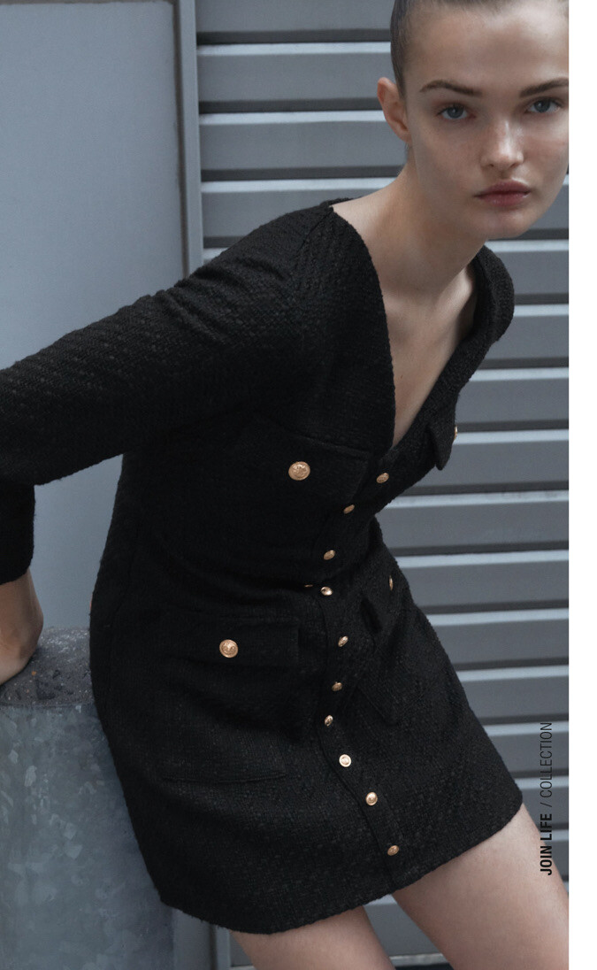 zara tweed dress NWT BLACK TEXTURED Size M Brown color:ivory 07/17/2024 Elsa Costume for Kids,
