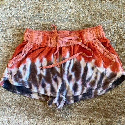 Young Fabulous & Broke Solar Shorts Tie Dye French Terry Cotton: XS