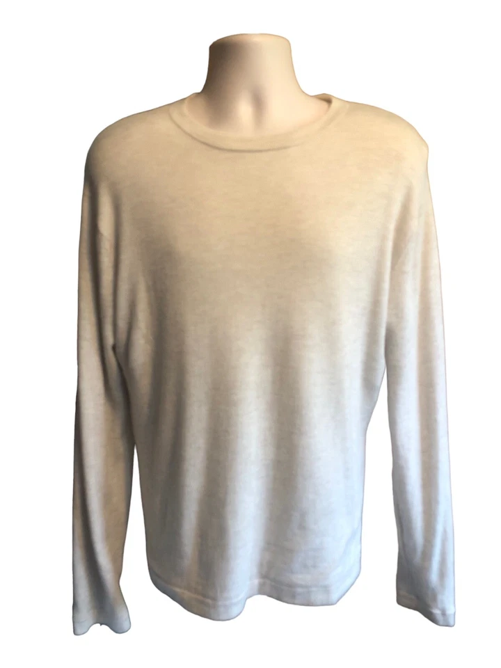 Mens Lincs DC & Co. 100% cashmere Sweater Size Large L Beige Reversible Pullover - Image 3 of 4