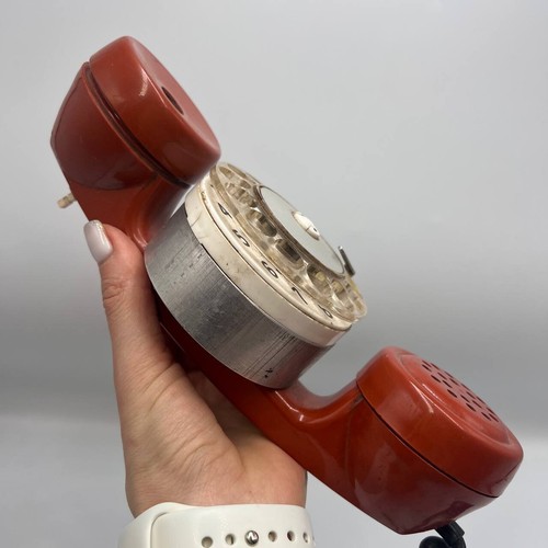 Vintage 1975 Rotary Telephone Handset Retro USSR Analog Device Collector Set - Zdjęcie 3 z 12