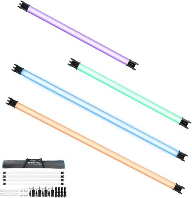 4x Nanlite PavoTube II 15C 77cm RGB LED Tube Light Photography Light APP Control