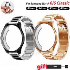 Metal Watch Band Strap Cover For Samsung Galaxy Watch 6 40/44mm Classic 43/47mm