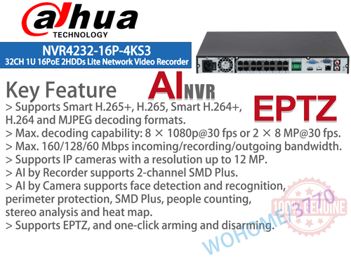 Dahua 4K 12MP AI 32CH Full Color IP Camera Security System Tioc 2.0 Audio US Lot - Picture 2 of 21