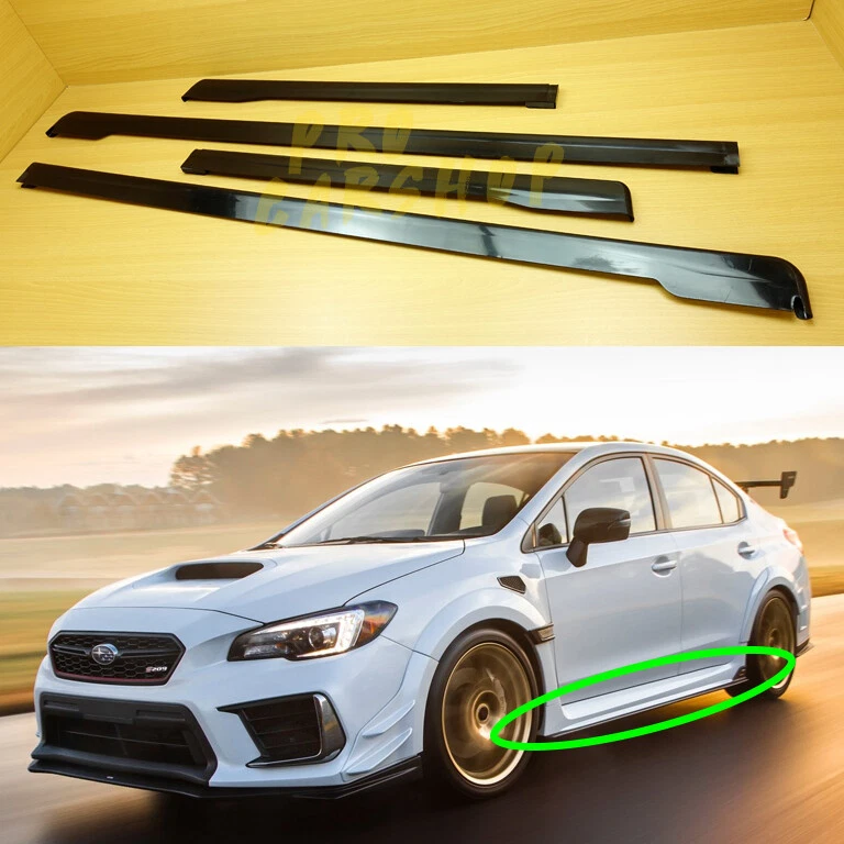 2015-2019 Fit SUBARU WRX 4th / WRX STI Unpainted Exterior Side Skirt Body Kits - Image 1 of 4