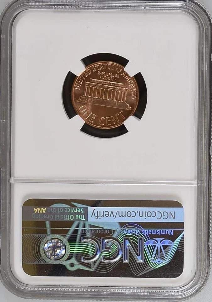 1974-D 1C RD Lincoln Memorial One Cent  NGC MS68RD  6290053-004 - Image 2 of 2