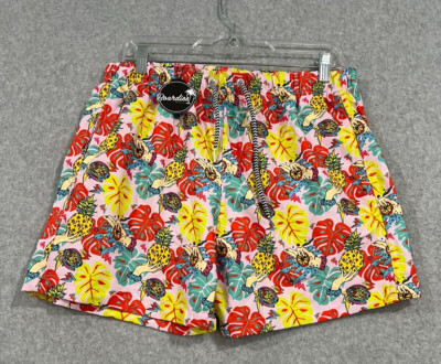 Men's Boardies Surfing Graphic Swim Trunks Shorts Pineapple Leaves Size Large