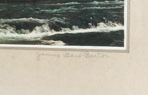 VINTAGE JAMES BARTON PHOTO SNOQUALMIE FALLS SIGNED ART PHOTOGRAPH ARTIST EASEL - Picture 5 of 7
