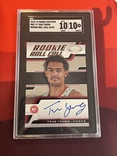 2018 Panini Certified Basketball Trae Young Rookie Roll Call SGC 10 Auto 10