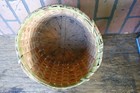 antique primitive original green paint egg basket 9 inch diameter 7 side — photo 4