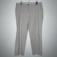 Talbots Women  s Relaxed Chino Pant Striped Cotton Blend Size 12