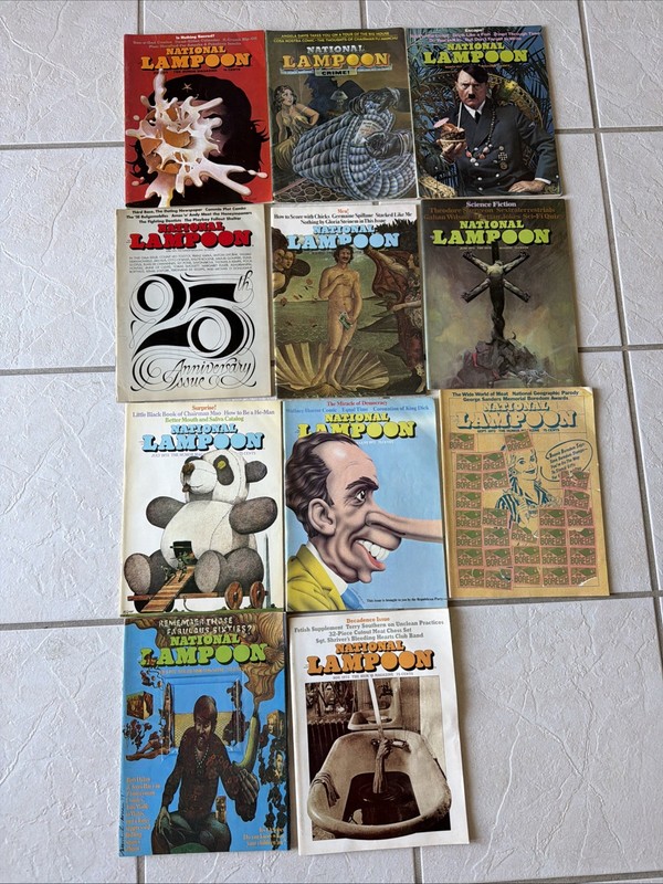 Vintage NATIONAL LAMPOON MAGAZINE - 1972 11 Issues Very Good Condition