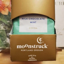 Moonstruck Portland Oregon Single Serve Milk Chocolate Mint Hot Cocoa 12 Packets
