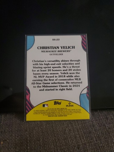 2025 Topps Series 2 Christian Yelich Summer Superstars #SS-23 - Picture 2 of 2