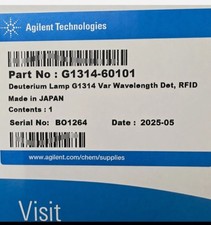 Agilent G1314-60101 InfinityLab Deuterium VWD Lamp RFID HPLC New Sealed w/ Cert