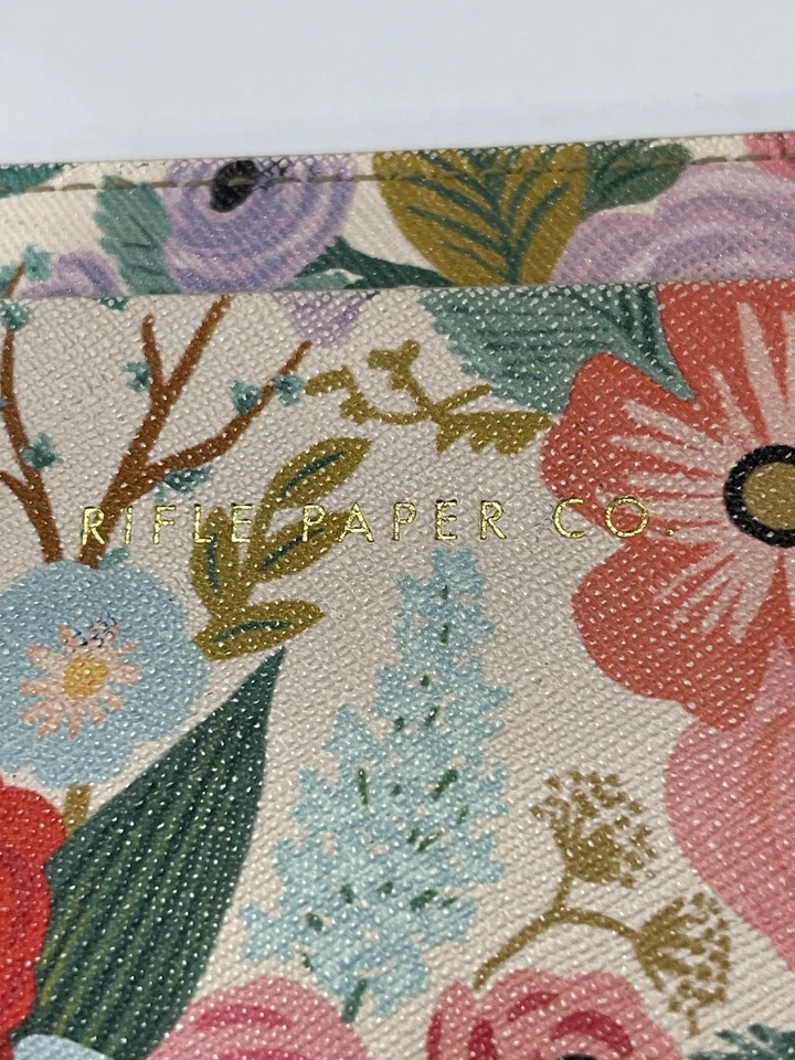RIFLE PAPER CO. Moedas de Cartão de Festa de Jardim Carteira Fina Ousada Floral Brilhante - Imagem 3 de 4