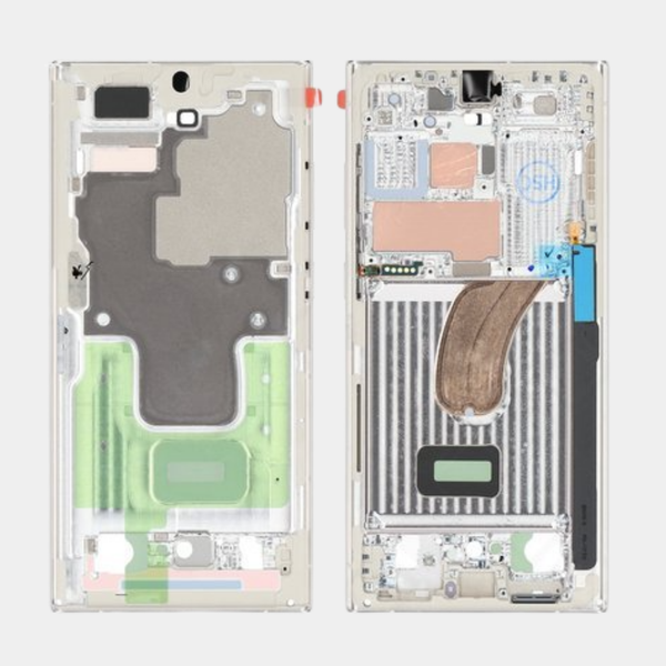 Samsung Galaxy S23 Ultra S918 Mittelrahmen Frame Display Rahmen Cream Ersatzteil-image