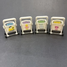 Vintage 2004 MGA TYCO Baby Quints 5sie's Baby Doll Strollers Lot Of 4 EUC