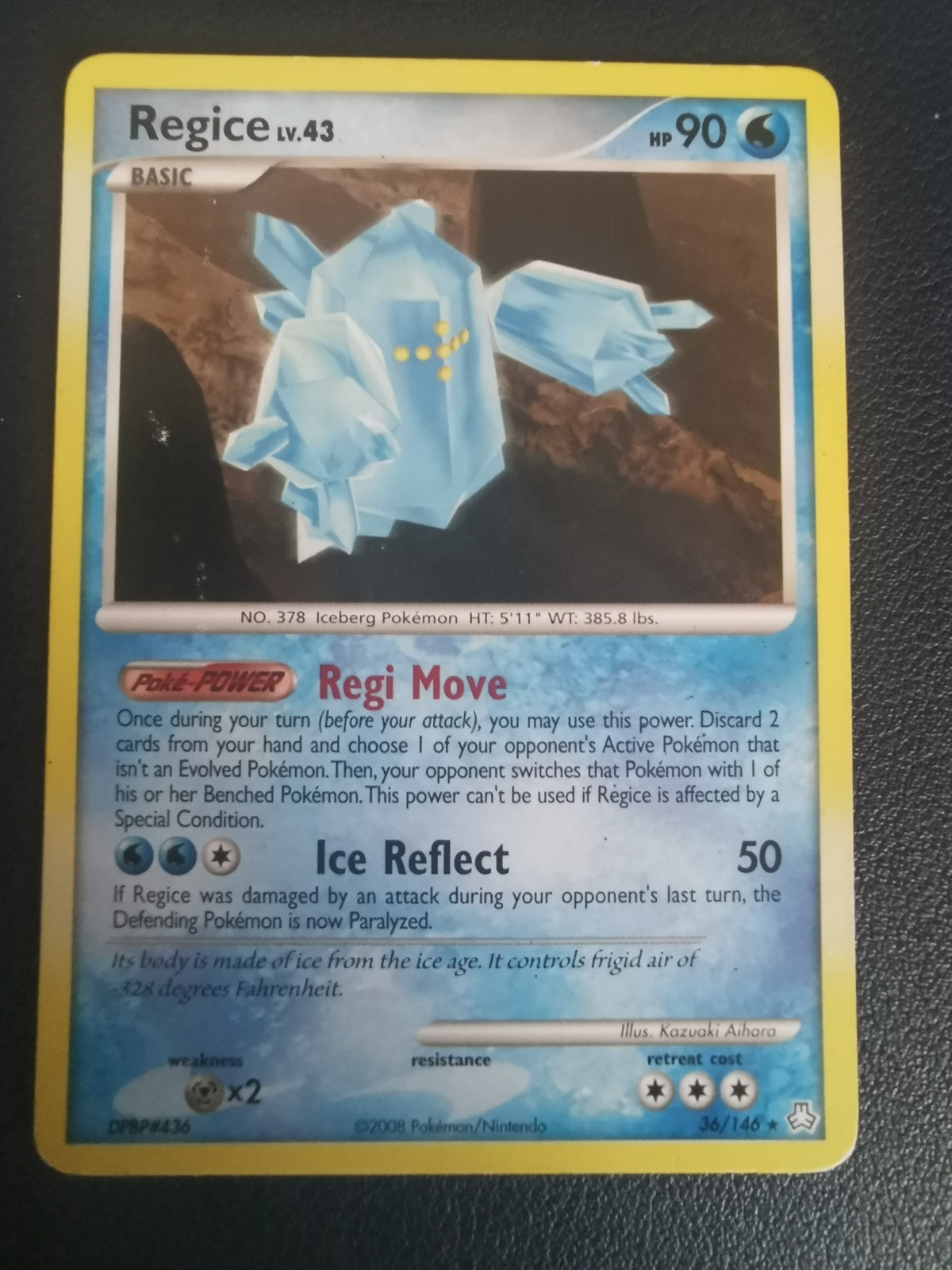 Pokemon Card Regice 36/146 D&P Legends Awakened Non-Holo Rare