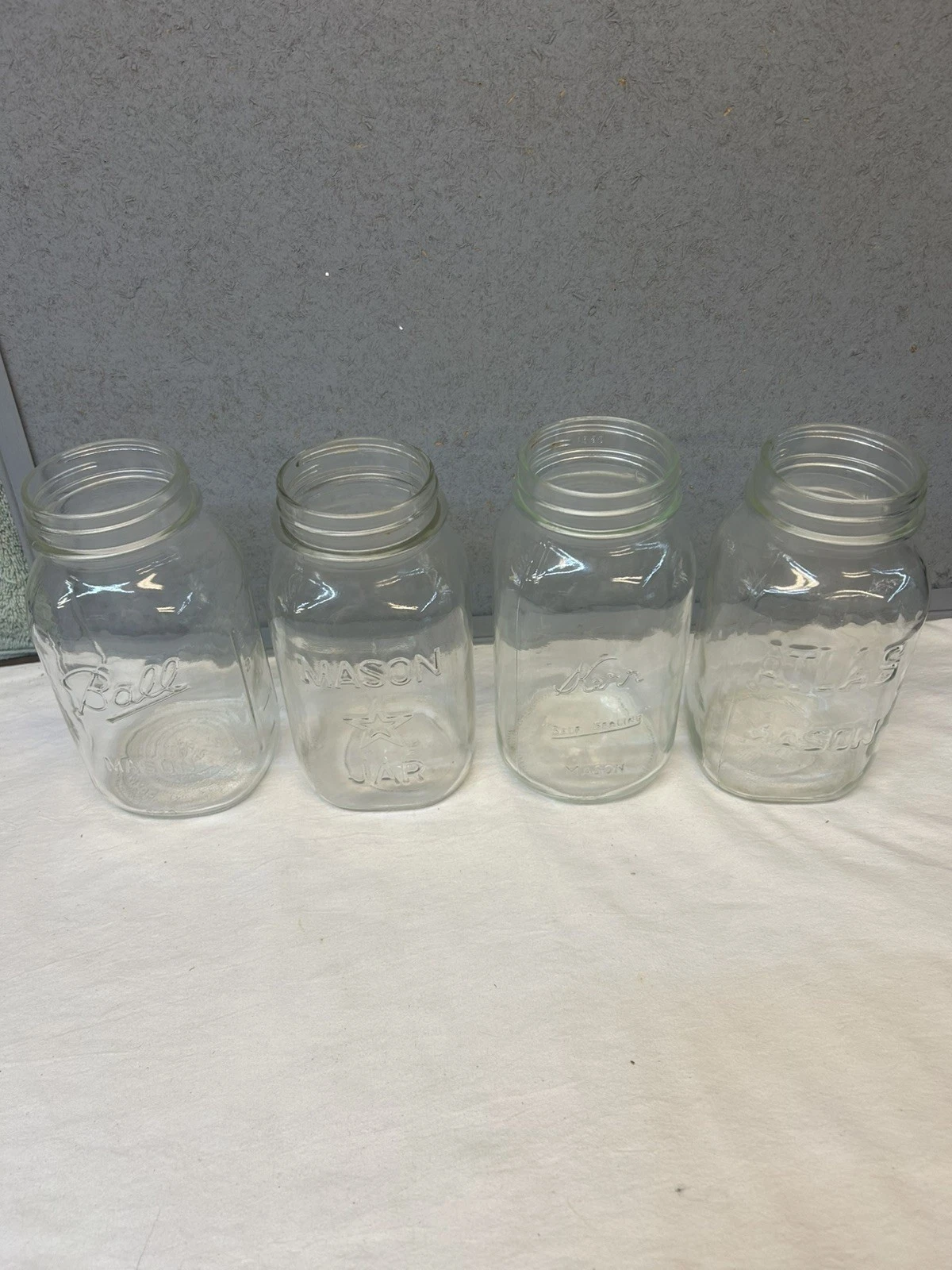 4 VTG Jars For Your Collection / Ball / Mason / Atlas and Kerr / Great Shape!