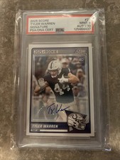 2025 Panini Score Tyler Warren (RC) Colts PSU Signature #21 PSA 9 Auto 10