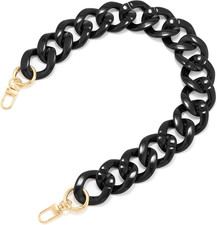 Acrylic Purse Strap 17.7Inch Large Flat Bag Chains Resin Handbag Strap DIY Purs