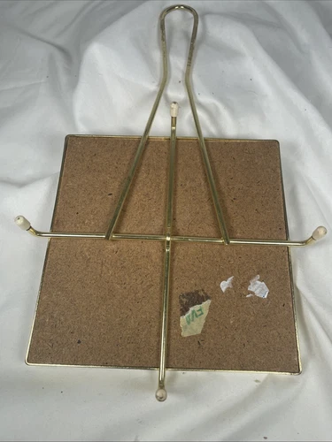 Vintage Mid Century Modern Mosaic Tile Trivet - Multicolor Ceramic Hot Plate image 5