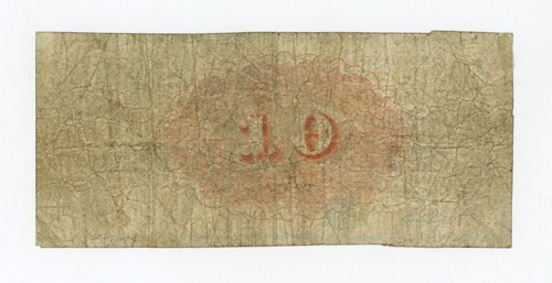 1860's 10c Unknown Issuer - Burlington, NEW JERSEY Merchant Scrip - Picture 2 of 2