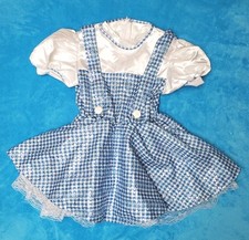The Wizard of Oz Dorothy Halloween Costume Blue Plaid Dress Girls Size Small 4-6