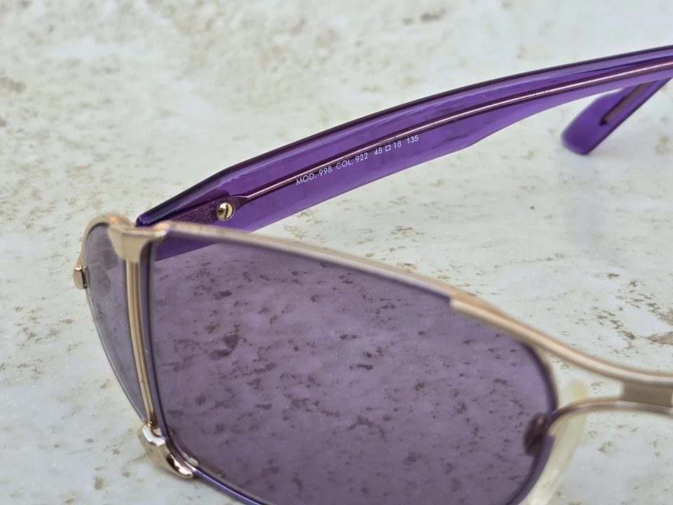 K11 CAZAL Side Logo Metal Plastic Purple Frame Sunglasses MOD.998 Purple/Gold - Image 3 of 4