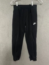Nike Club Fleece Jogger Pants Girl’s Medium Black Sweatpants Cuffed DC7207-010