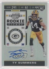 2019 Panini Contenders Optic Holo Prizm Rookie Ticket Ty Summers #195 Auto te6