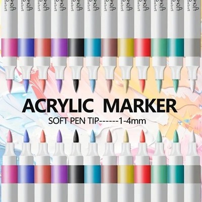 Acrylfarbstifte Marker Buntstifte Malstifte Stein Keramik Porzellan wasserfest