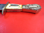 CIVIL WAR ERA BOWIE KNIFE SHEATH HORSE CROOKES SHEFFIELD 1800S BONE ANTIQUE OLD — photo 10
