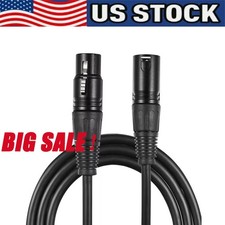 Premium XLR Male to Female All Sizes Microphone Cable Balanced 3 Pin Pro Grade