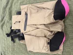 White River Fly Shop Waist Waders Bootfoot Beige/Black l 