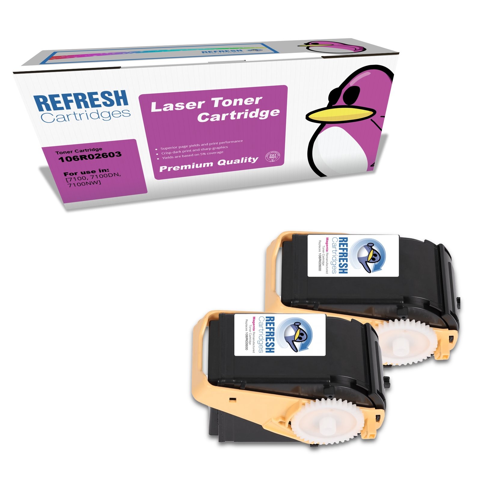 Refresh Cartridges Magenta 106R02603 Toner Twin Pack Compatible With Xerox