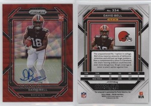 2022 Panini Prizm Rookies Red Wave /149 David Bell #334 Rookie Auto RC