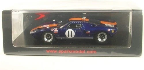 Spark 1/43 Ford GT40 #11 6th Daytona 24H 1967 Gulf Blue Orange Diecast Model Car - Image 2 of 2