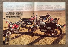 Vintage 1972 Yamaha Enduro Motorcycle Print Ad 1970s Magazine Motocross