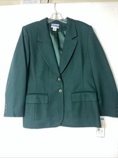 VTG Pendleton Classic Suit Women s SZ14 Forest Green 100 Virgin Wool USA NWT