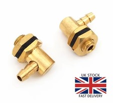 Fuel Tank Nipple Outlet Brass 4mm Hose Outlet 90 Degree Threaded short