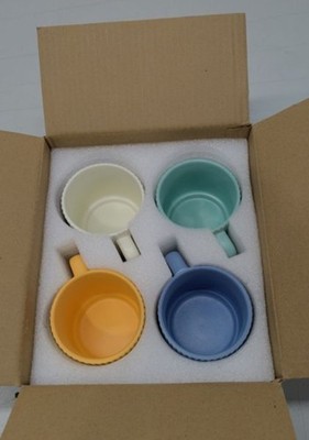 Stackable Coffee Mugs Set Of 4 7 Oz Ceramics Espresso Cups For Latte Cappuccino 