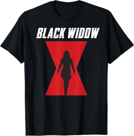 Marvel Black Widow Logo Silhouette T-Shirt