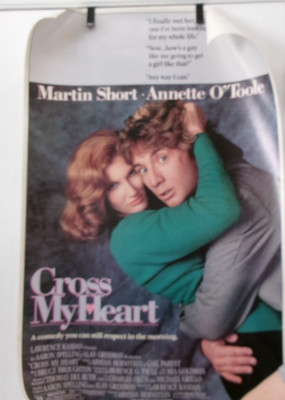 Vintage 1987~Cross My Heart~Rolled Movie Poster 26X40~Short~ O'Toole