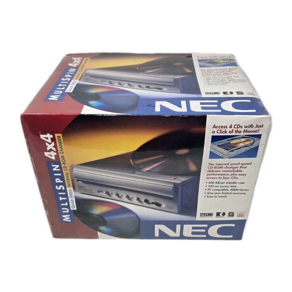 Vintage NEC MultiSpin 4x4 CD-ROM 4 Disc Changer CDR-C251