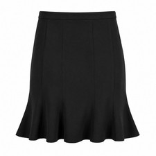 Falda Focus 2000 Volantes Dobladillo 10 Poli Rayón Oscuro Academia Corporativo Elegante Preppy