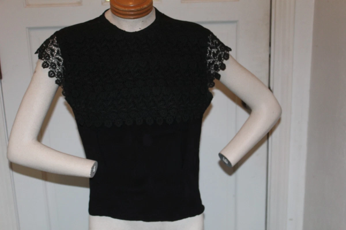 Lace Black Vintage Tops for Women for sale | eBay
